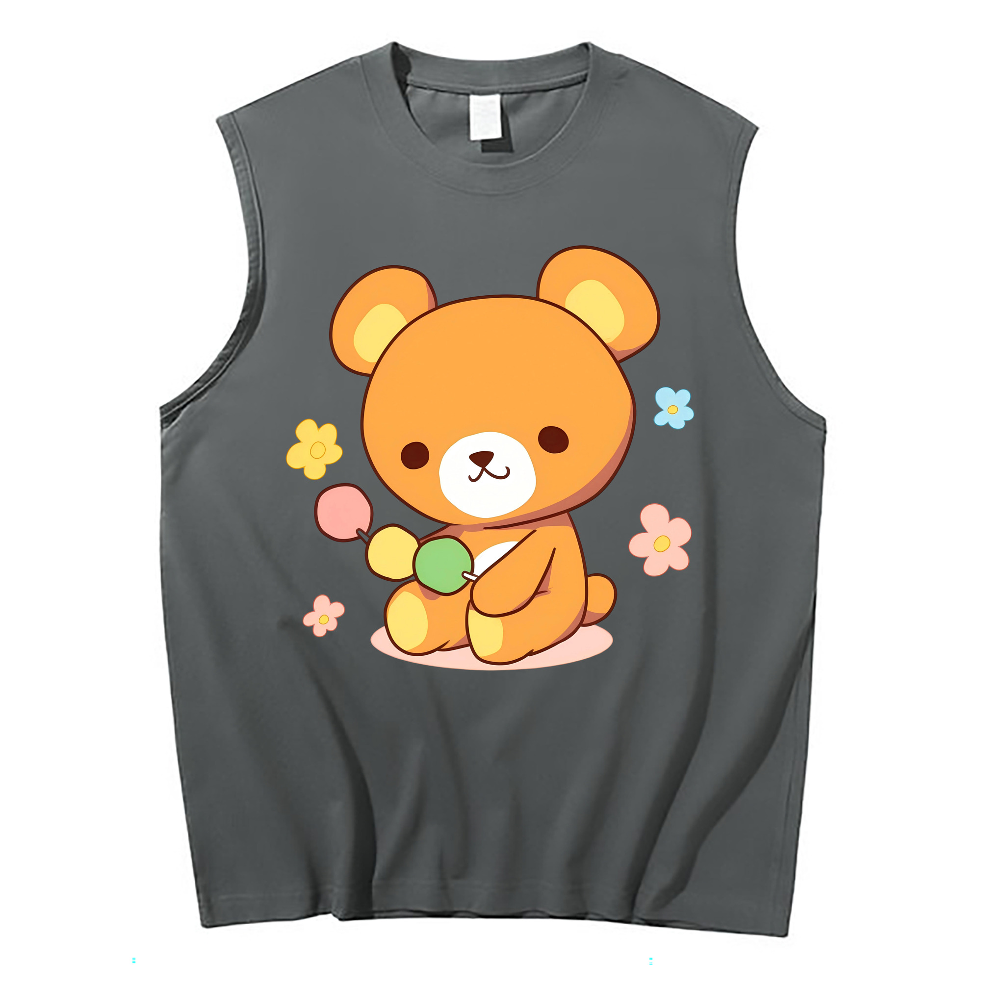 （画像用） リラックマ リラックマ キイロイトリ Rilakkuma Korilakkuma Kiiroitori コットン100％タンクトップ（フロントプリント）